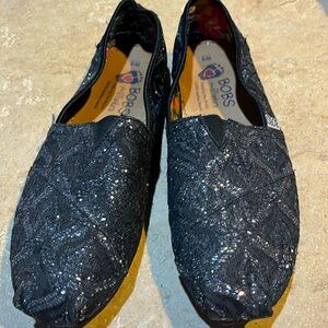 Women’s Bobs Sketchers Black/ Silverer Sparkly Slip on shoes